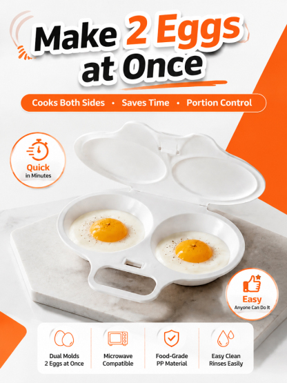 Michelin-Grade Double Compartment Microwave Egg Steamer