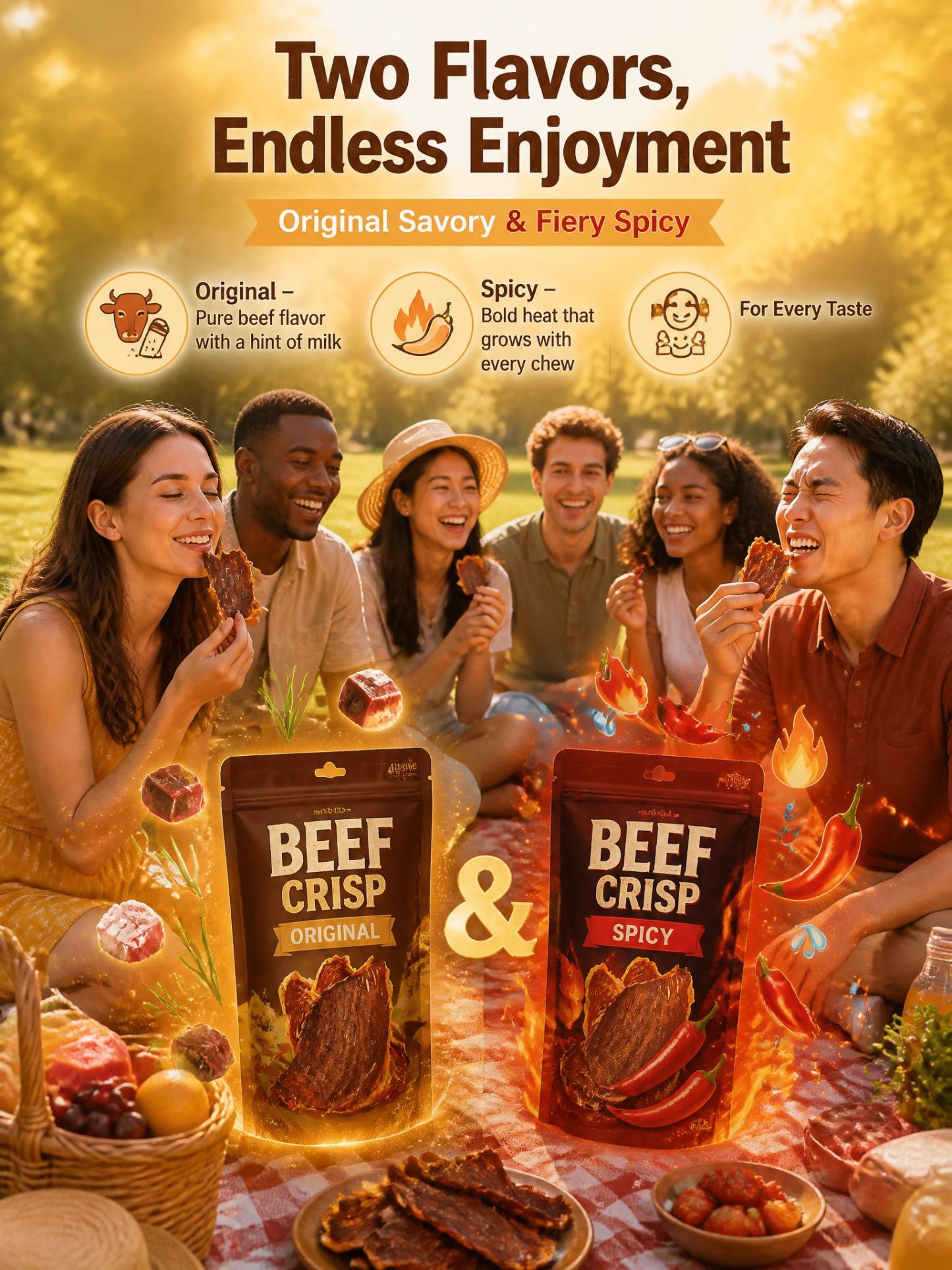 Angus beef crisps