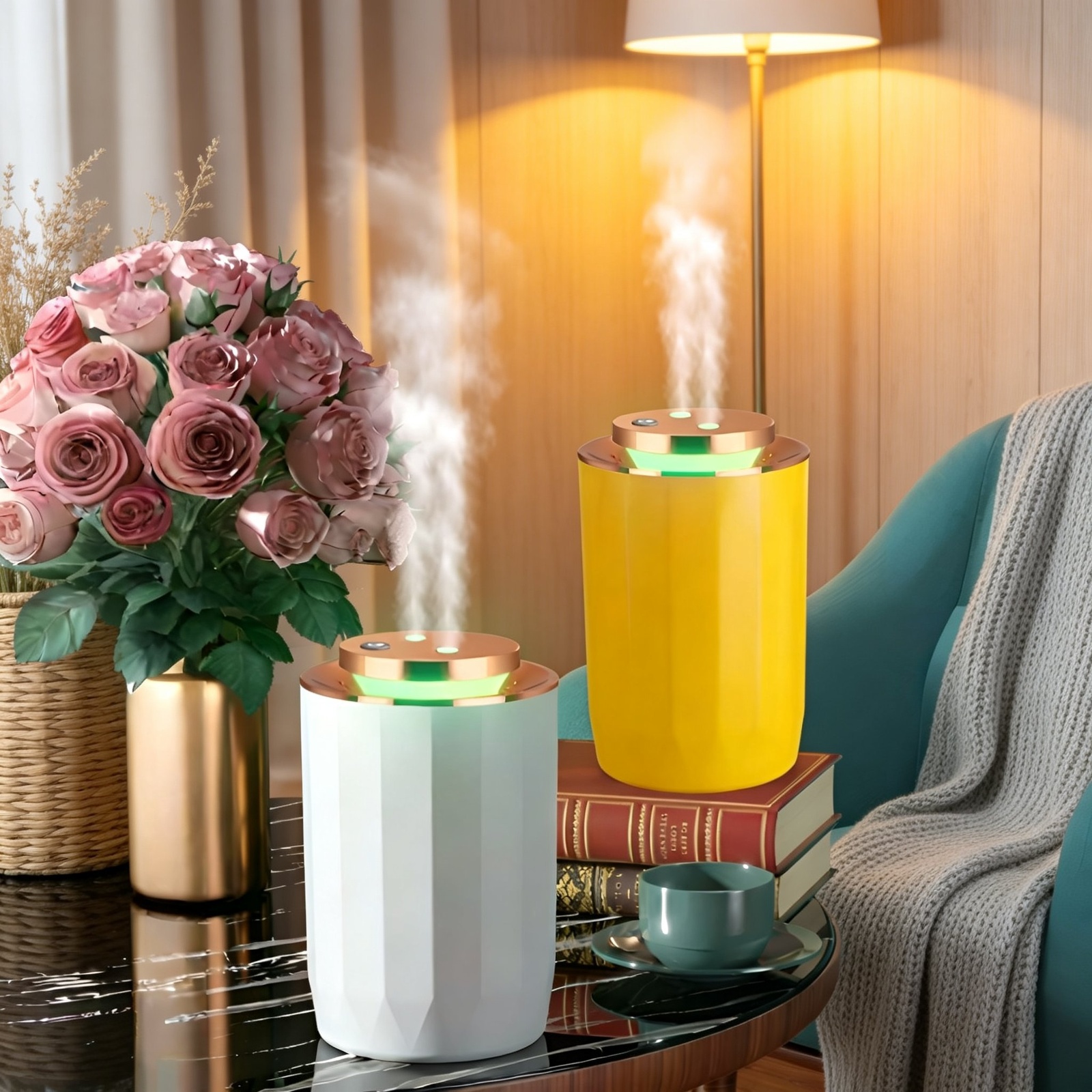 Humidificador de tren multifuncional con difusor de aroma y purificador de aire