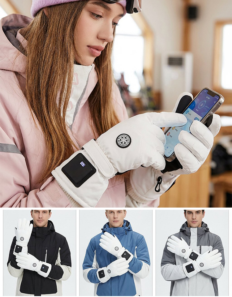 Quick-Warm Smart Electric Ski Gloves
