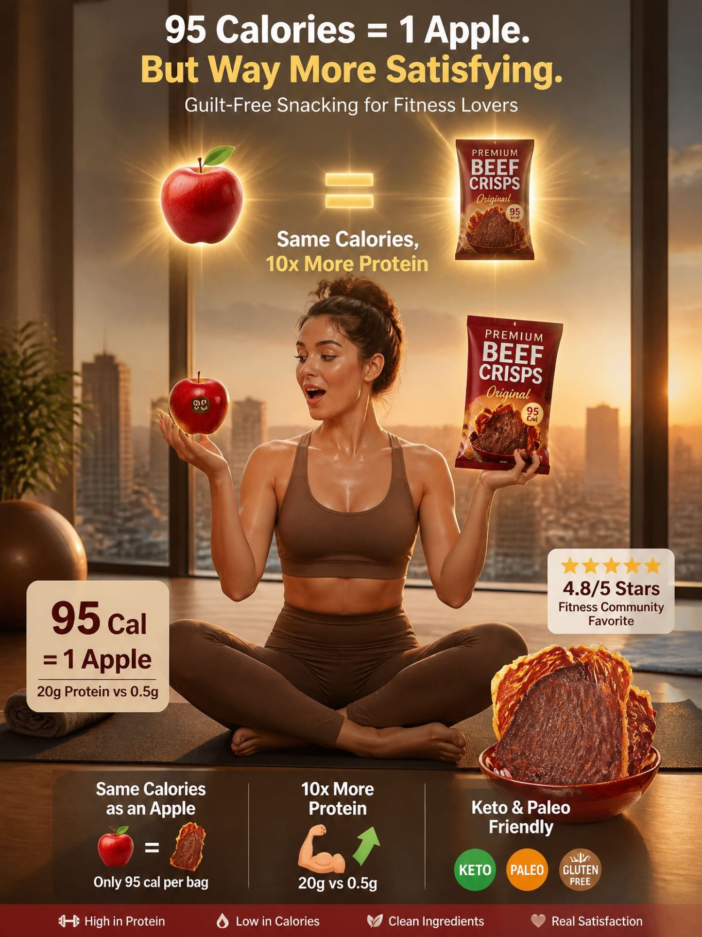 Angus beef crisps