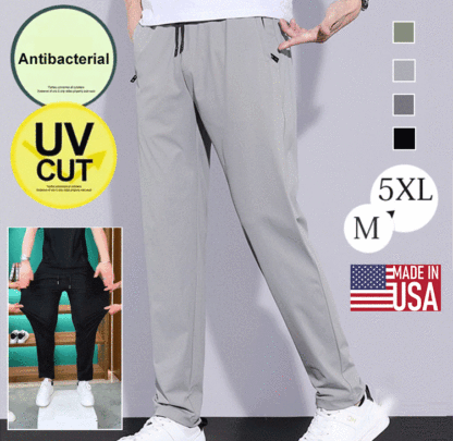 Summer ultra-thin breathable ice silk pants