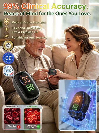 [99% Accuracy] Finger-Clip Pulse Oximeter
