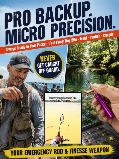 Portable pen fishing rod
