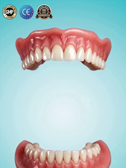 [Show Off Your Confident Smile] Full Set of Upper and Lower Dentures