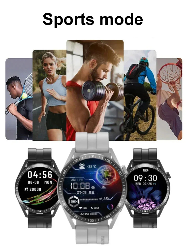 Monitoring heart rate/blood glucose Bluetooth watch
