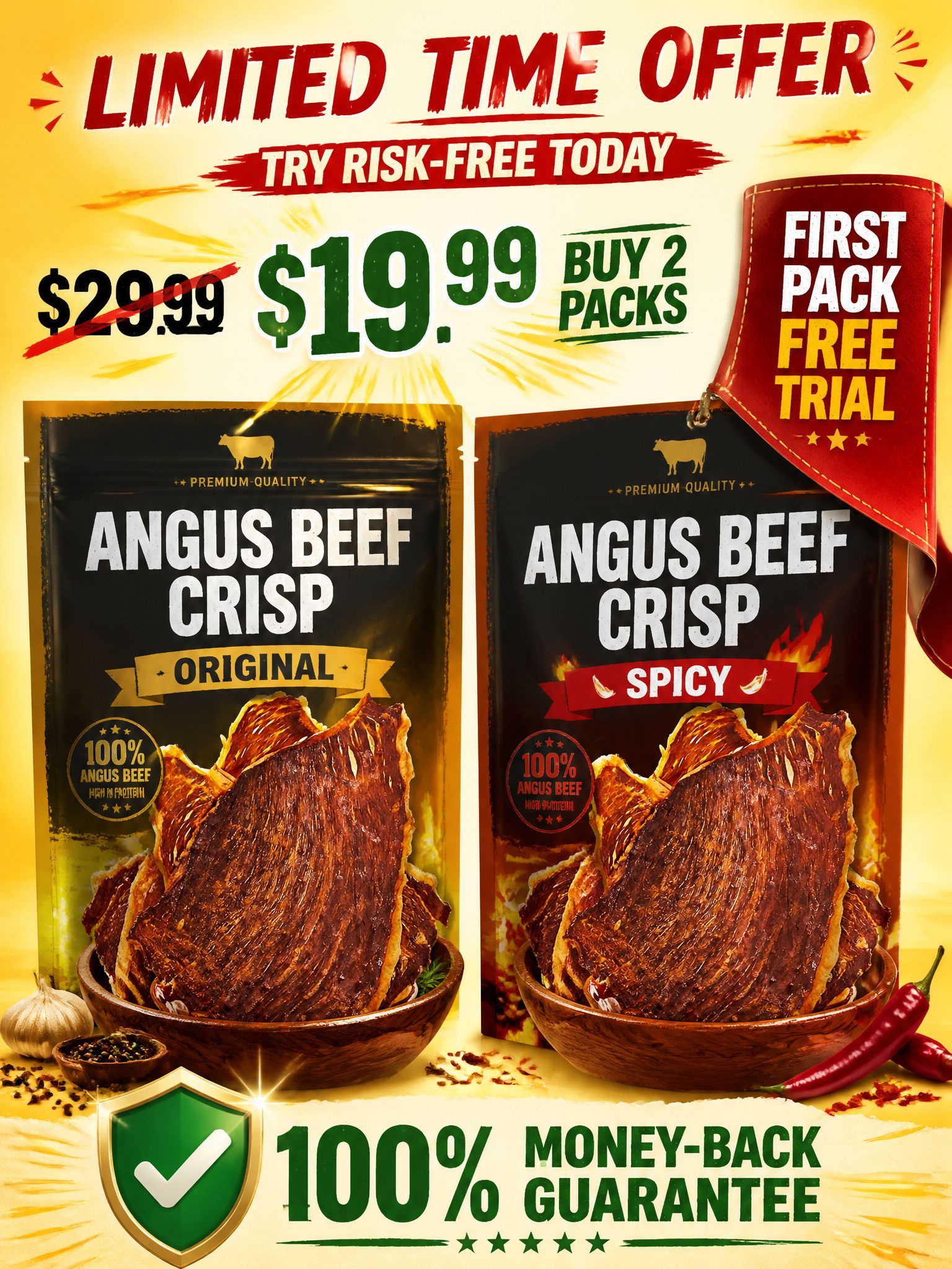 Angus beef crisps