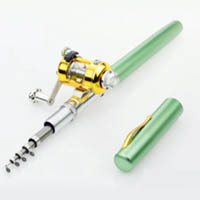 Portable pen fishing rod