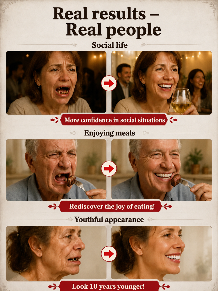 【Recreate the Bite Feeling of Being 20】Confident Smile Luxury Denture Set
