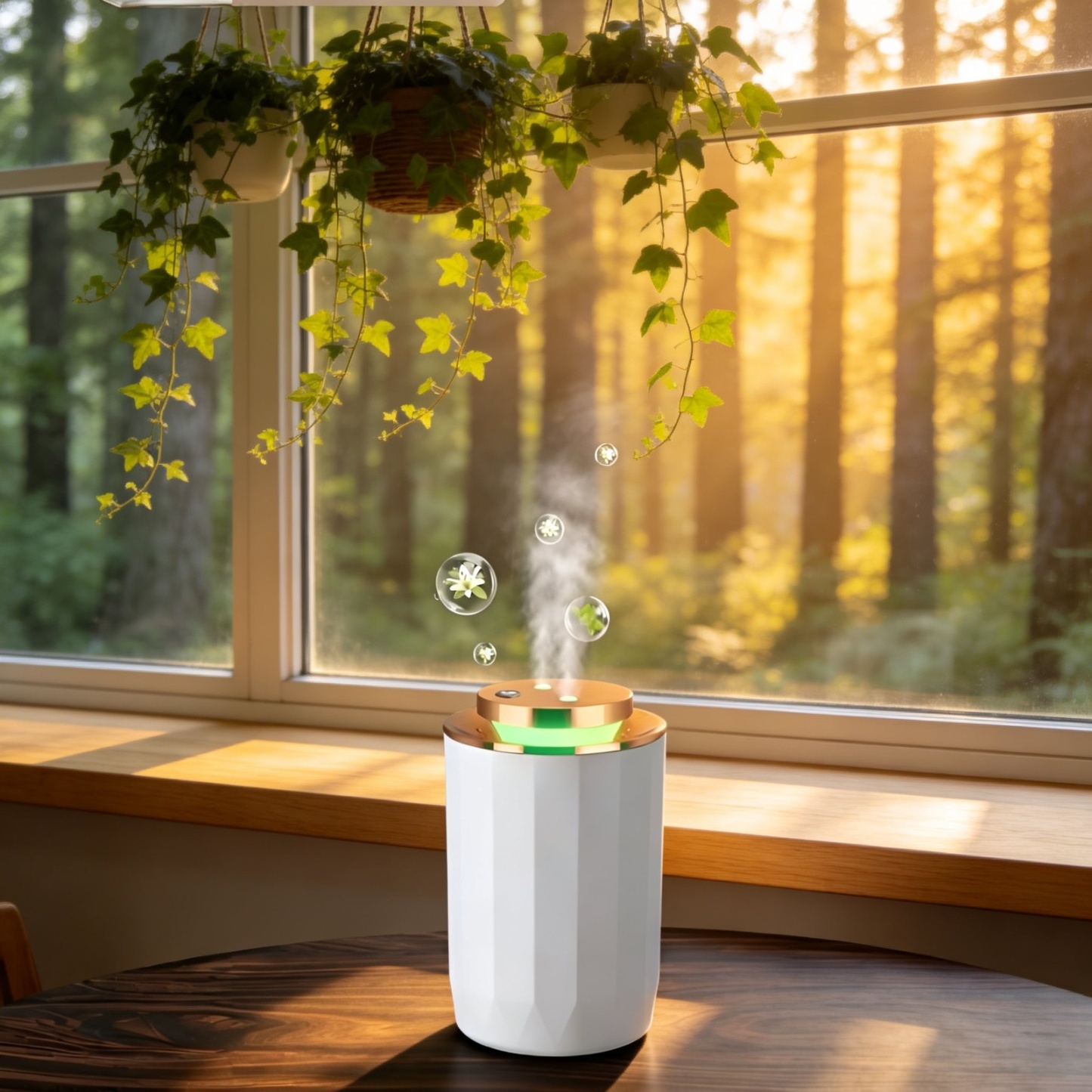 Multifunctional Locomotive-style Humidifier with Aroma Diffuser and Air Purifier