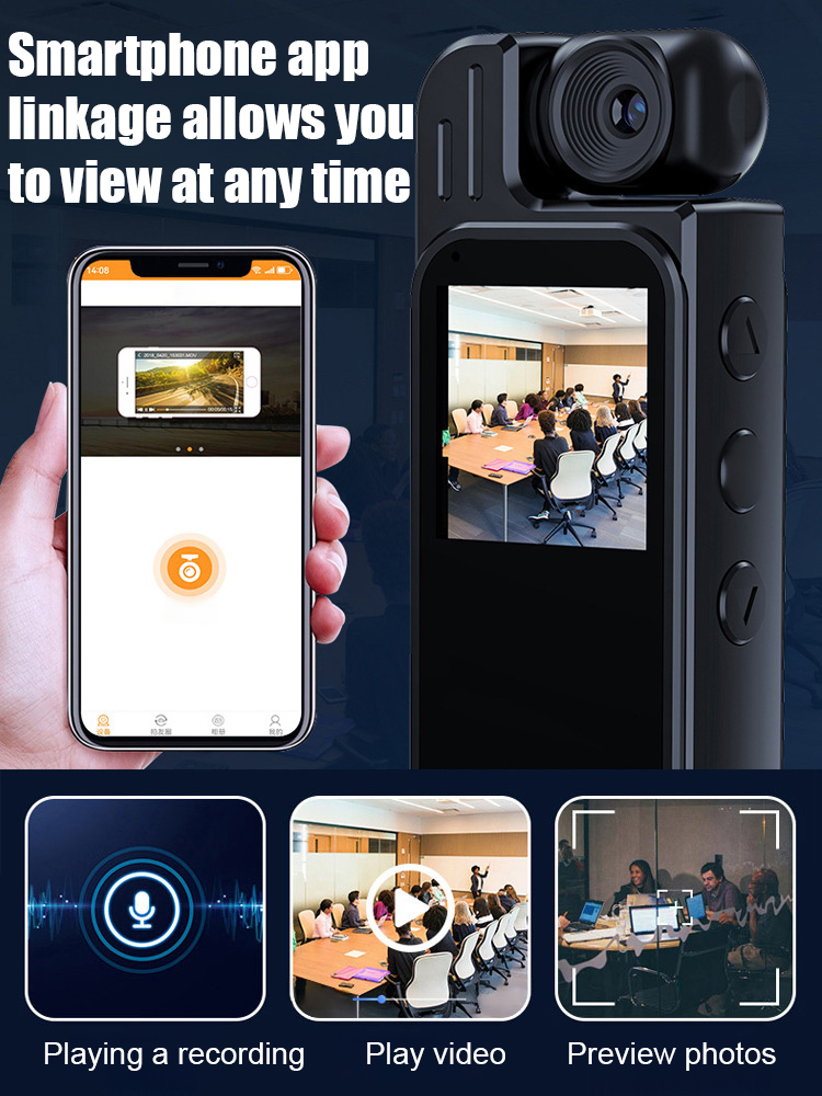 Portable recorder with screen