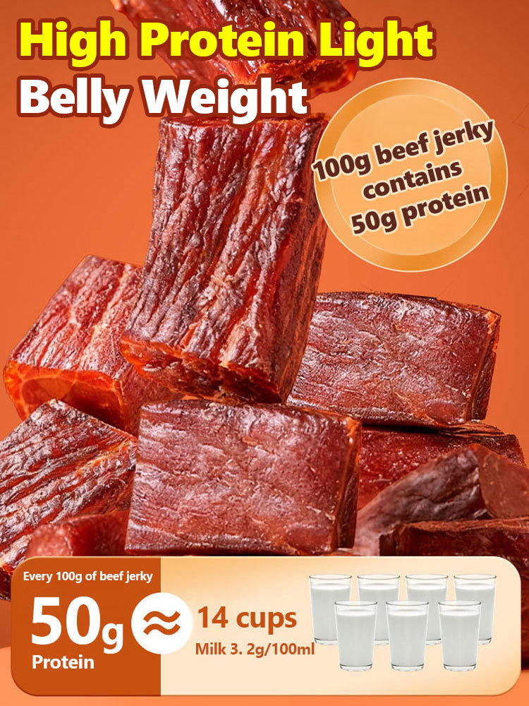 Add high-protein pure beef jerky.