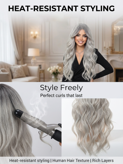 Heat-Resistant Curly Synthetic Wig [Supports Perming and Dyeing]