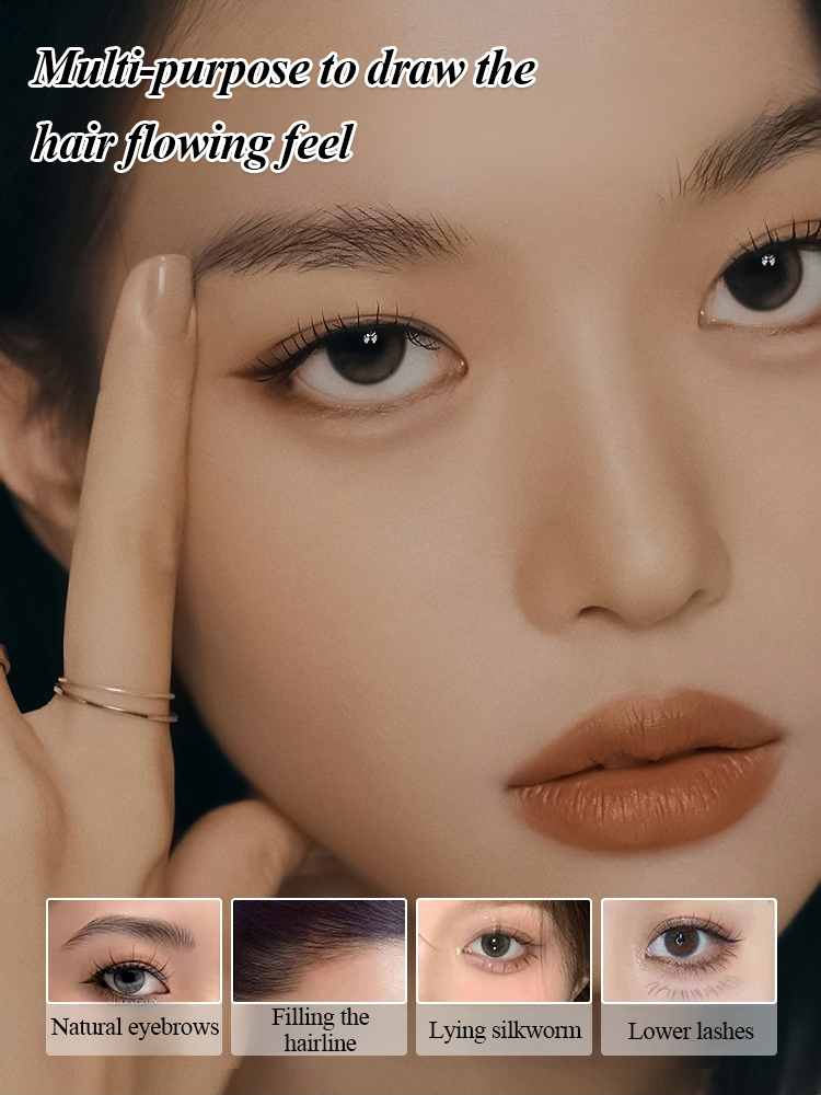 Bifurcated Positioning Eyebrow Pencil Waterproof Long Lasting Non-Color Loss