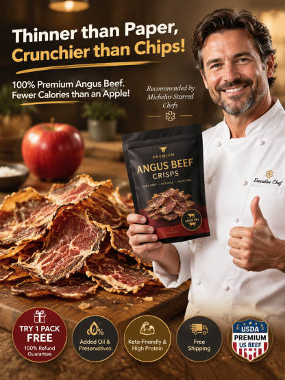 BOGO [Aussie Imported] Premium Angus 🥩 High Protein💪. Thin 1mm Slices, Low-Temp Slow Roasted, Crispy & Milky Flavor in Every Bite