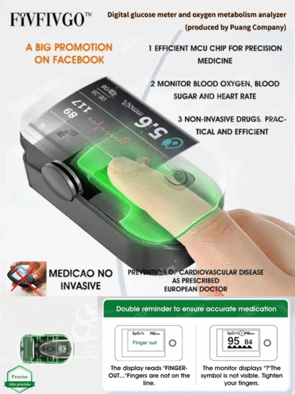 US FDA certified fingertip oximeter