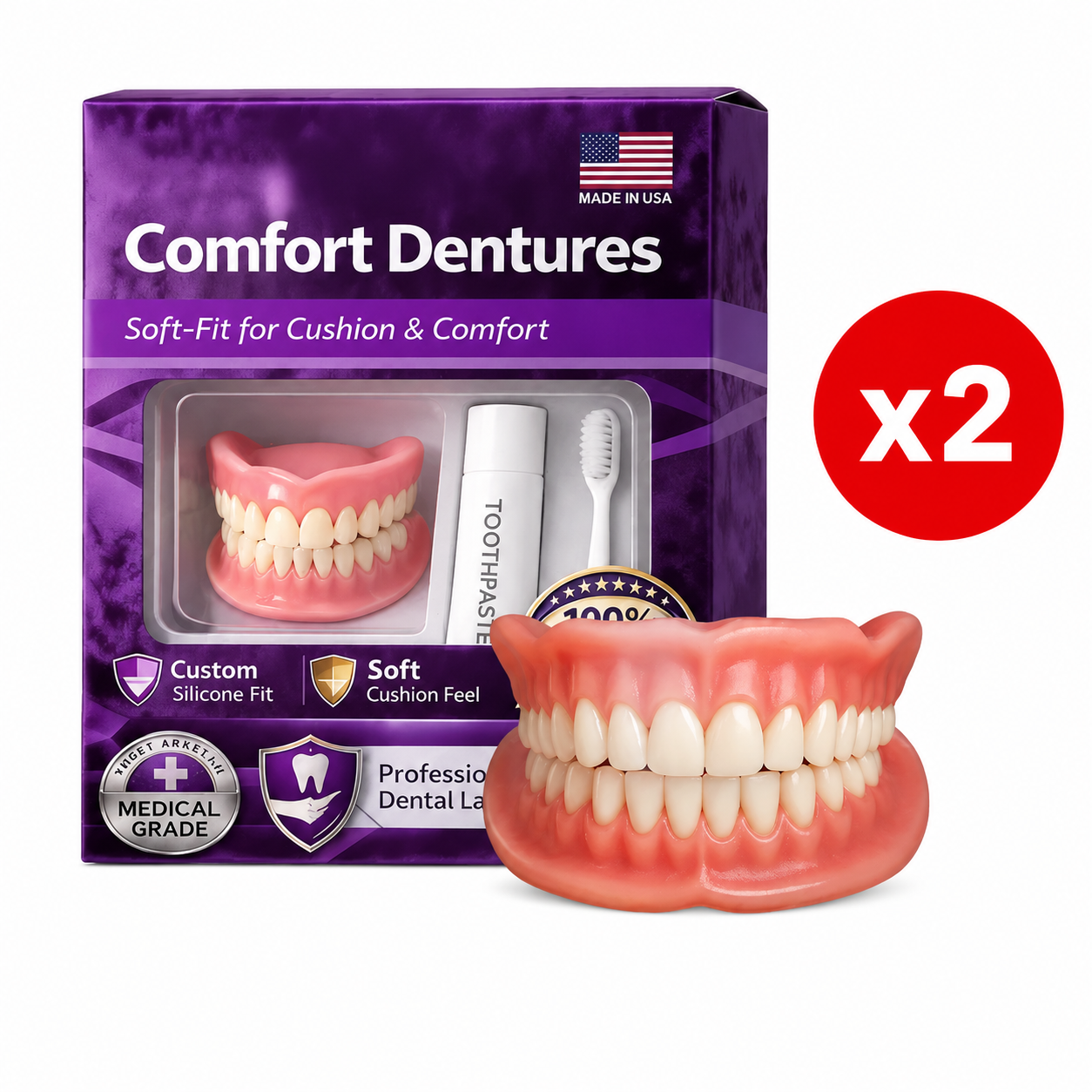 【Save $5,000 NOT Going to Dentists】Smart Silicone Teeth | Patented University Tech