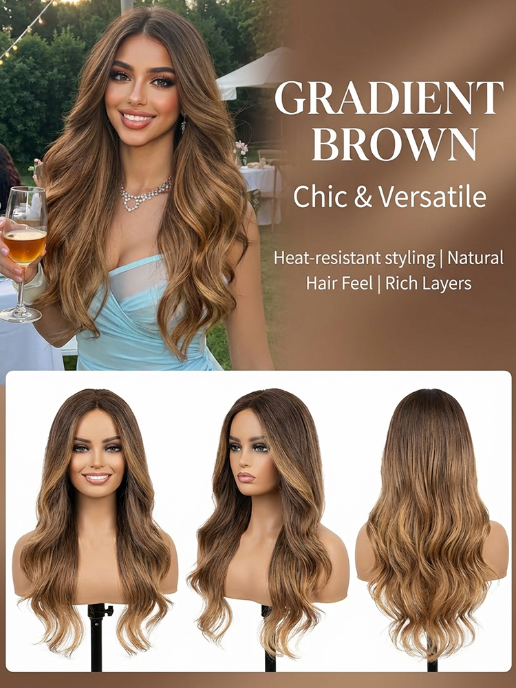 Heat-Resistant Curly Synthetic Wig [Supports Perming and Dyeing]