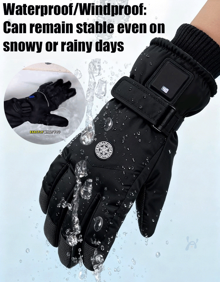 Quick-Warm Smart Electric Ski Gloves