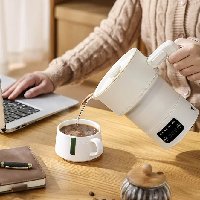 Portable Folding Mini Travel Electric Kettle - Compact Design