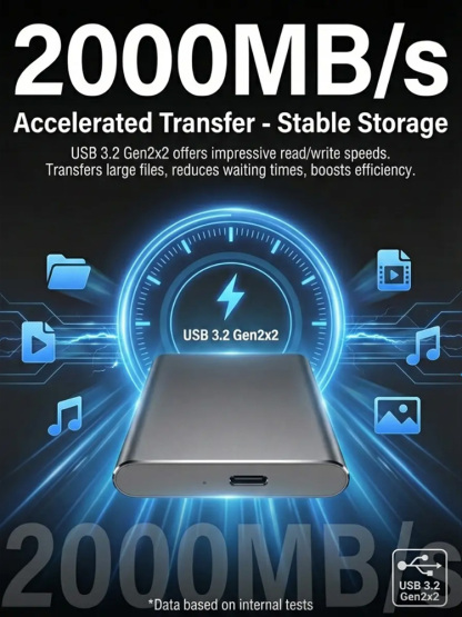 [3 Movies Per Second] Ultra-thin High-speed Solid State Drive