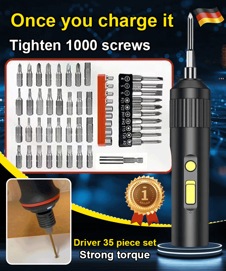[1000 screws per charge] Screwdriver set 35 pieces