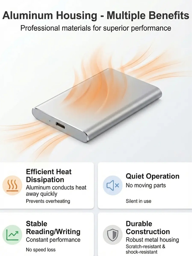 [3 Movies Per Second] Ultra-thin High-speed Solid State Drive