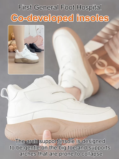 Cross Velcro Thick Bottom High Top Women's Shoes