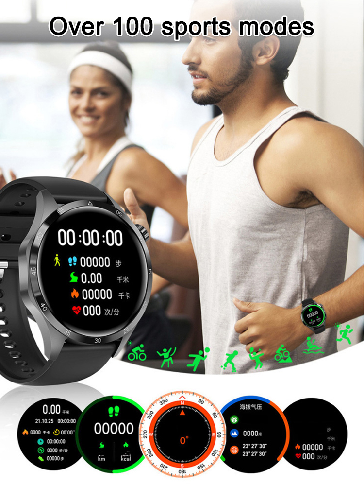 Waterproof smartwatch with blood glucose and heart rate monitoring