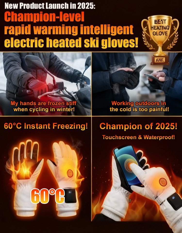 Quick-Warm Smart Electric Ski Gloves