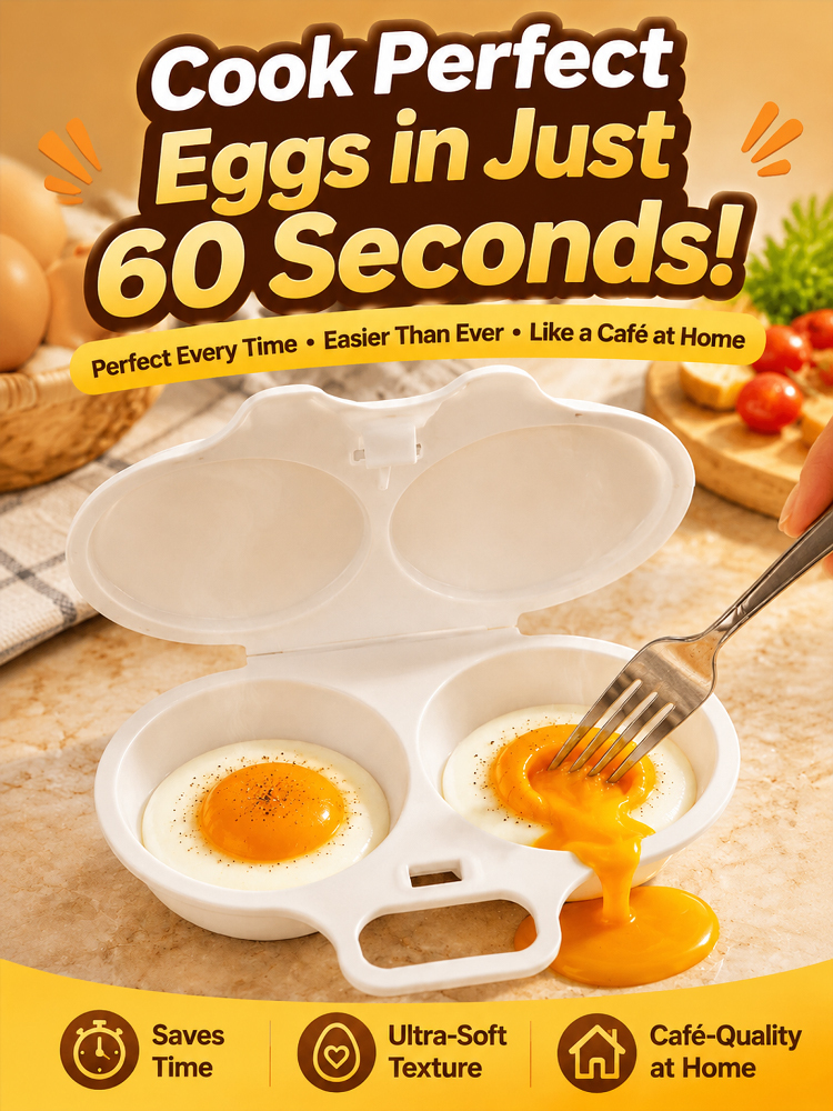 Michelin-Grade Double Compartment Microwave Egg Steamer