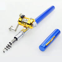 Portable pen fishing rod