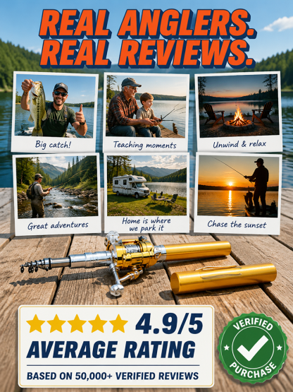 Portable pen fishing rod