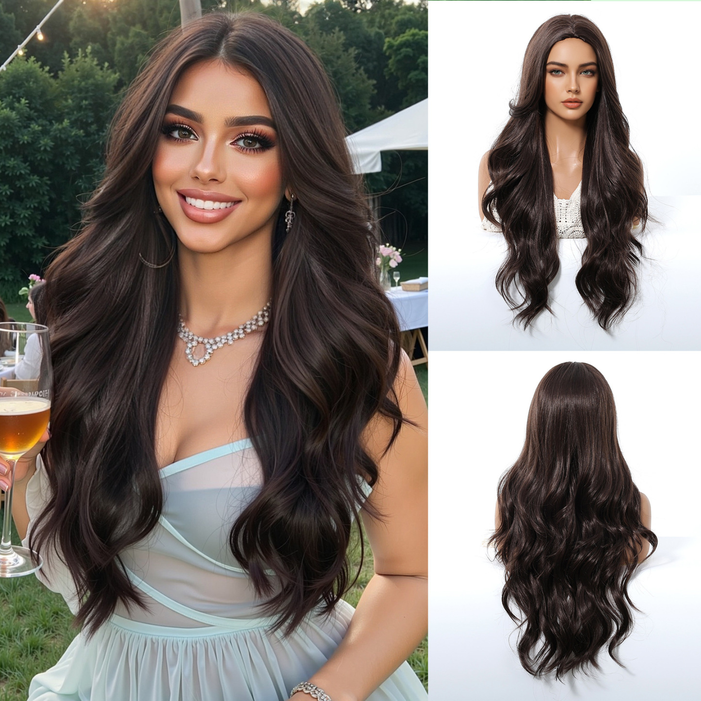 Heat-Resistant Curly Synthetic Wig [Supports Perming and Dyeing]