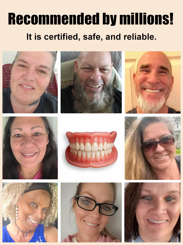 [Comes with Portable Denture Case] ​​Regain Your Smile with Dentures