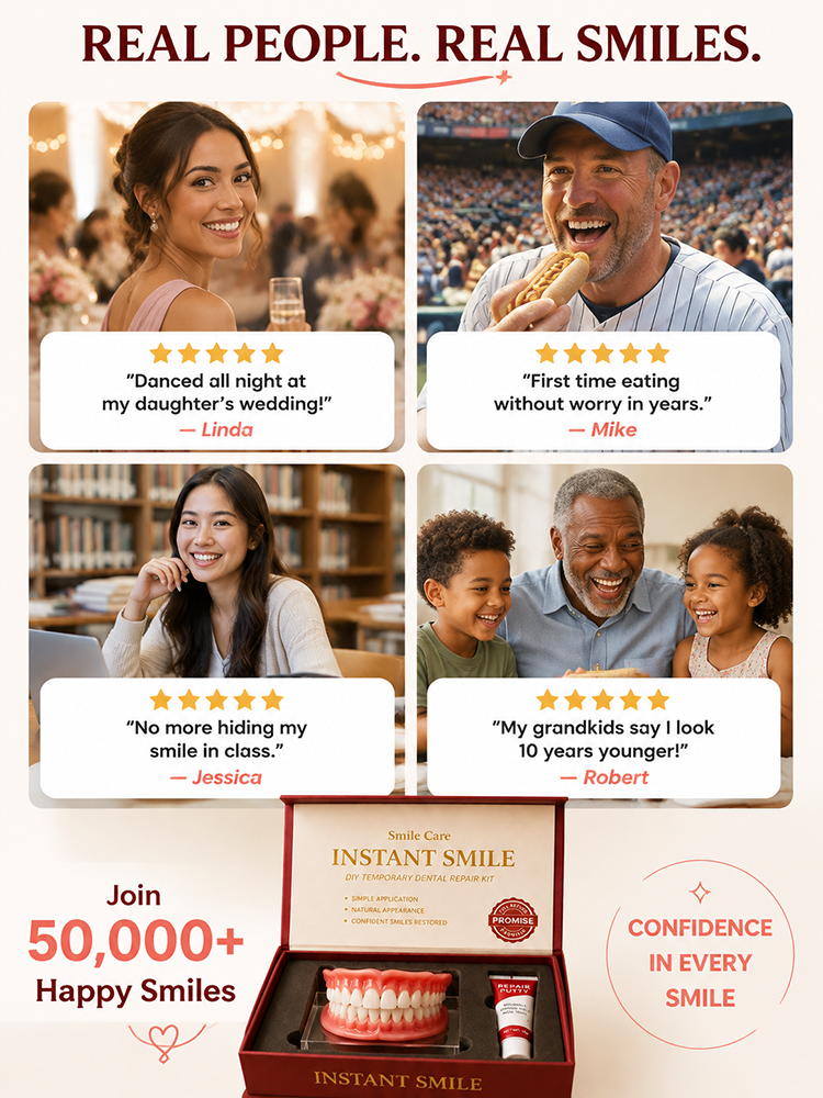 [Show Off Your Confident Smile] Full Set of Upper and Lower Dentures