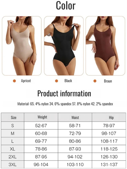  Tummy control waist slimming one-piece shapewear