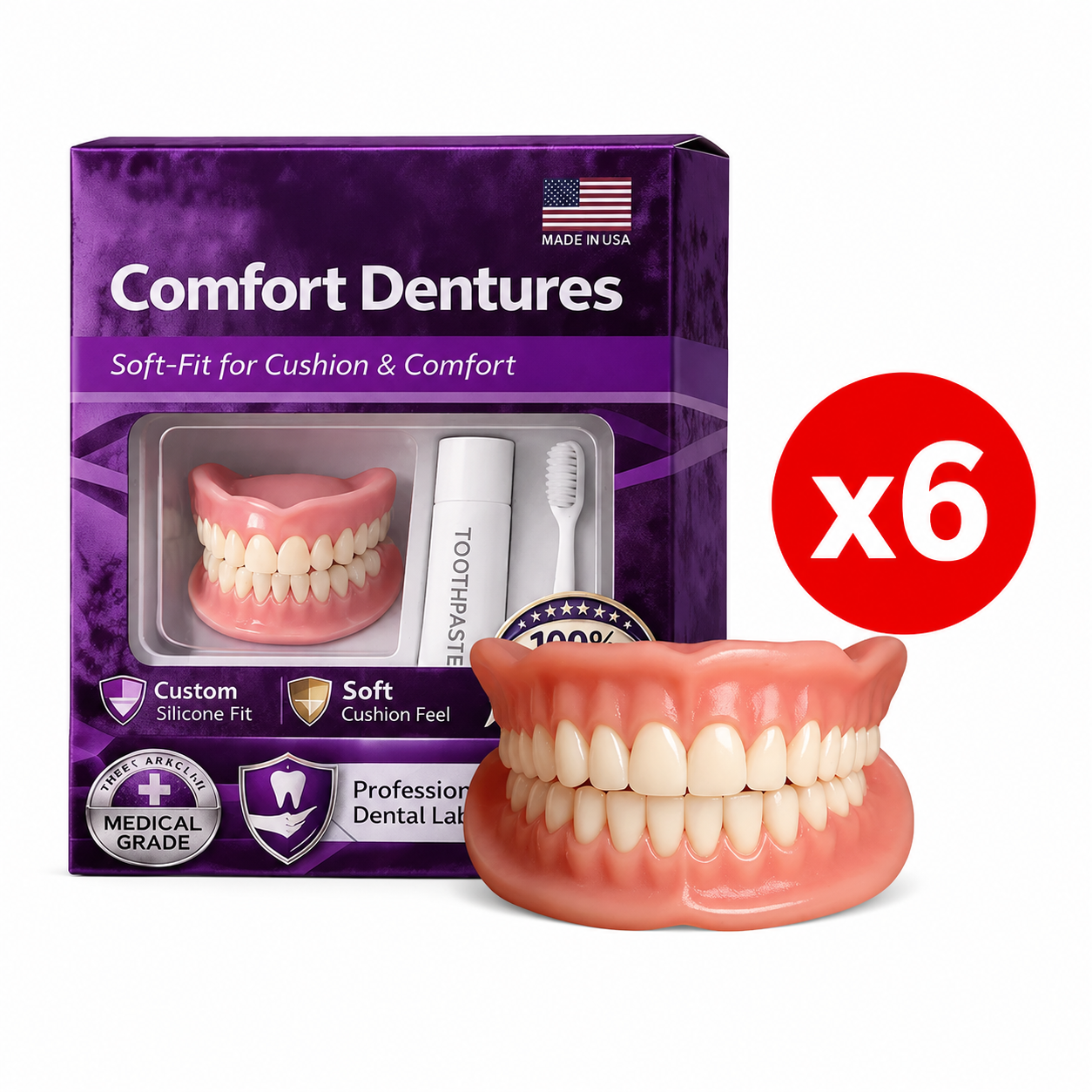 【Save $5,000 NOT Going to Dentists】Smart Silicone Teeth | Patented University Tech