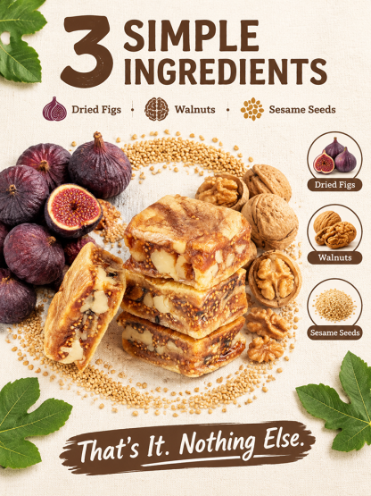 [Three Layers of Filling] Fig  Black Sesame  and Walnut Pie