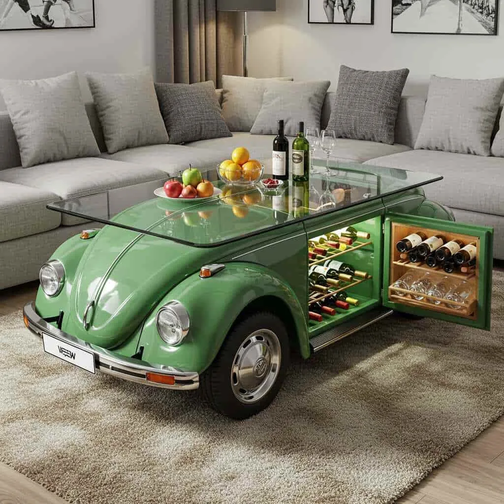 Comparing the VW Beetle Inspired Coffee Table with Other Multi-functional Tables