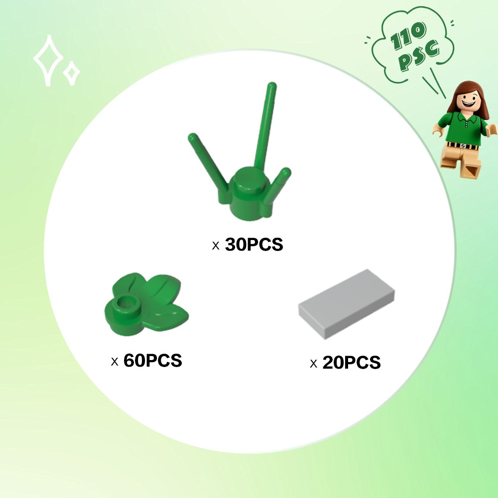 Basic Plant Pack x110PCS #3741: #32607: #3069 =30: 60: 20