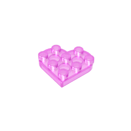 Plate Angled 3 x 3 with Heart Shape