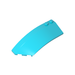 Wedge Curved 8 x 3 x 2 Open Left [Plain]