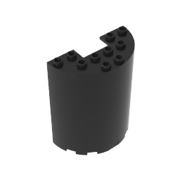 Cylinder Half 3 x 6 x 6 with 1 x 2 Cutout