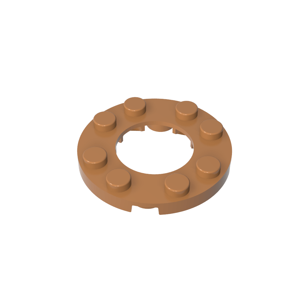 Plate Round 4 x 4 with 2 x 2 Hole-MyGobricks
