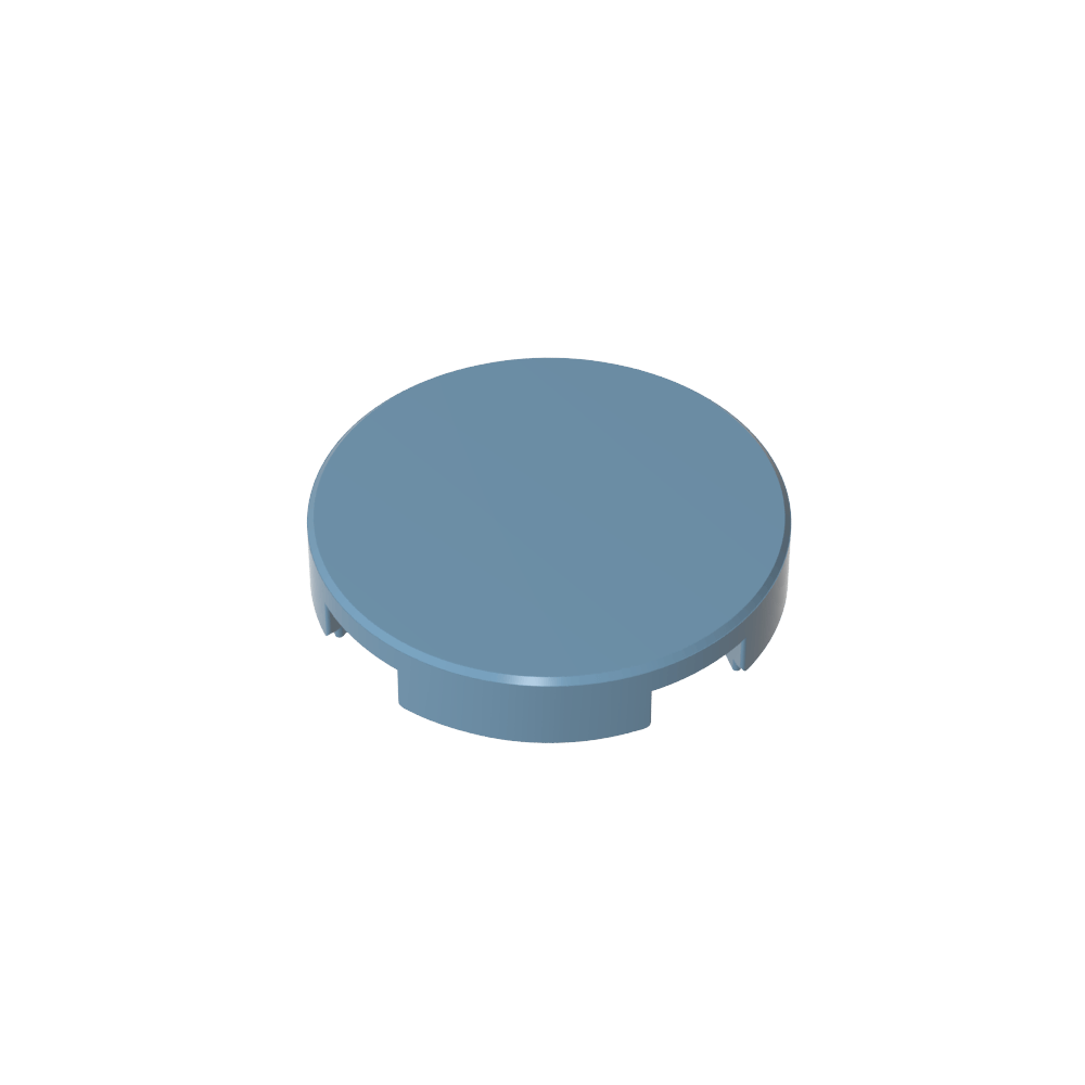 Tile Round 2 x 2 with Bottom Stud Holder-MyGobricks