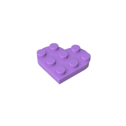 Plate Angled 3 x 3 with Heart Shape