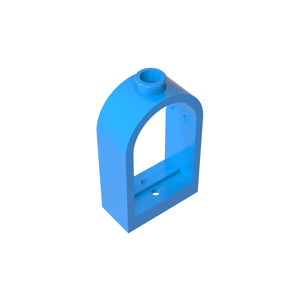 Window 1 x 2 x 2 2/3 with Rounded Top-MyGobricks