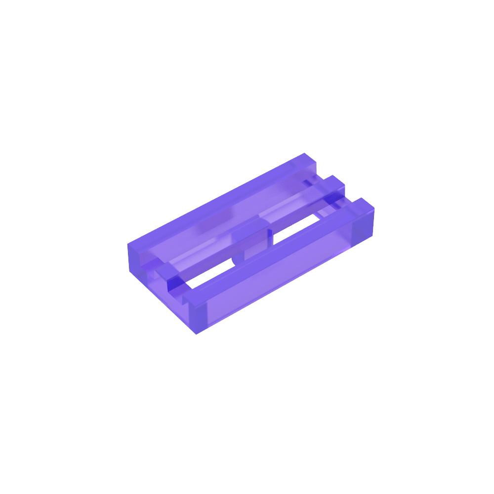 Tile Special 1 x 2 Grille with Bottom Groove