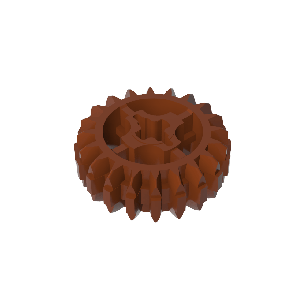 Technic Gear 20 Tooth Double Bevel with Axle Hole Type 1 [+ Opening]-MyGobricks